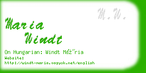 maria windt business card